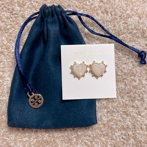 Tory Burch Heart Stud Earrings